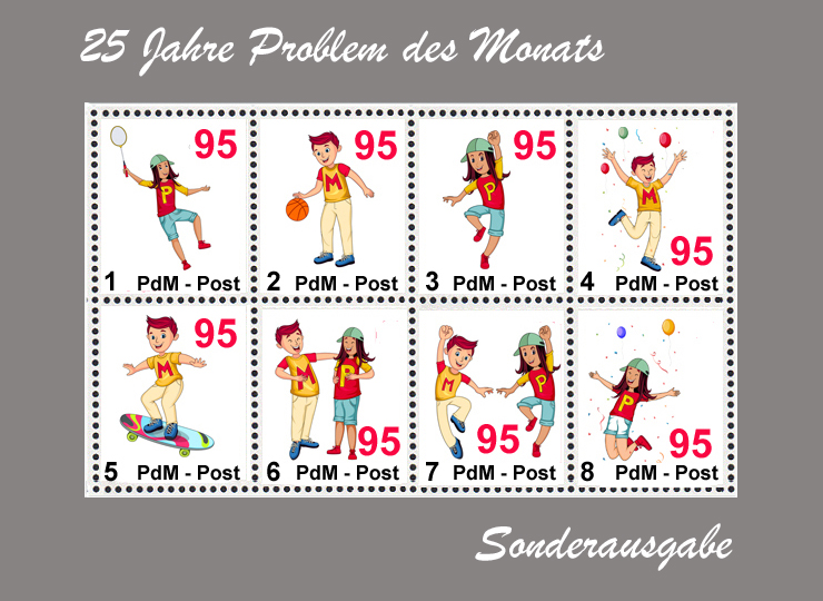 Es sind 10 Briefmarken in insgesamt zwei Reihen abgebildet. Die Briefmarken sind fortlaufend nummeriert von 1 bis 10.