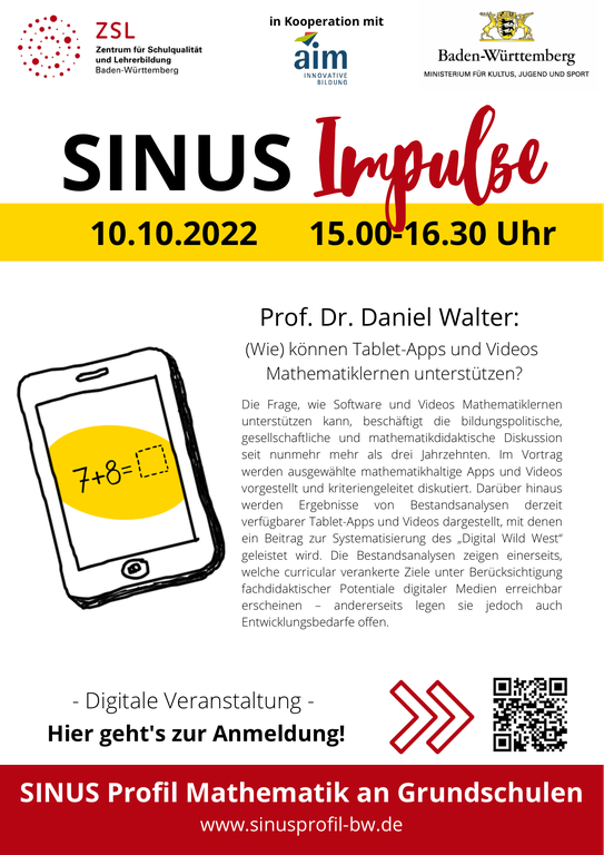 SINUS-Oktoberimpuls zum Einsatz digitaler Medien SINUS-Oktoberimpuls zum Einsatz digitaler Medien