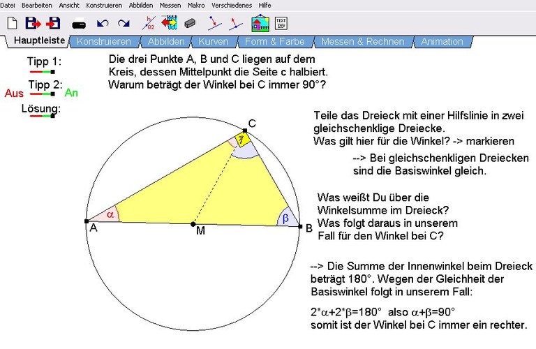 Beweis Thalessatz große Anzeige