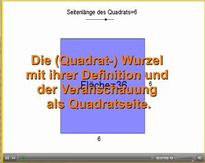 Lernvideo zur Definiton der (/Quadrat-) Wurzel