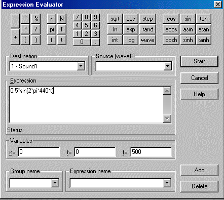 Frequenzgenerator Tastenfeld