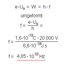Frequenz der Strahlung