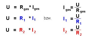 Formeln Teilströme