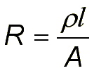 Formel Widerstand eines Drahtes.