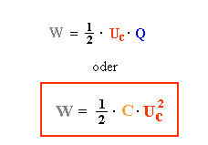 Energie des geladenen Kondensators