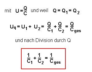 Reihenschaltung Formel