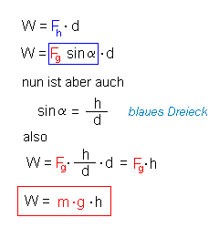 potentielle Energie