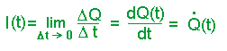 Momentanstromstärke - Ableitung der Q-t-Funktion 