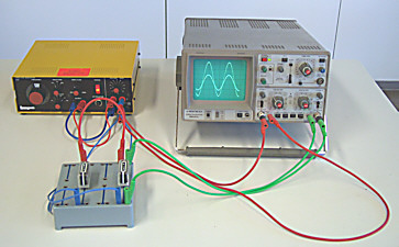 Versuchsaufbau: Widerstand im Wechselstromkreis