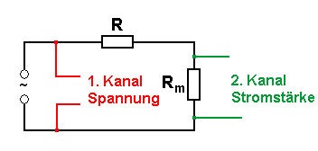 Schaltbild des Versuchsaufbaus