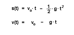 Bewegungsgleichungen Steigbewegung