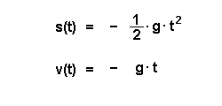 Bewegungsgleichungen Fallbewegung