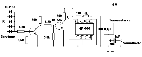 Schaltung des Tonerzeugers