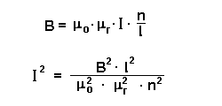 Stromstärke I und Flussdichte B