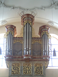 Eine barocke Orgel (Wallfahrtskirche Birenbach)