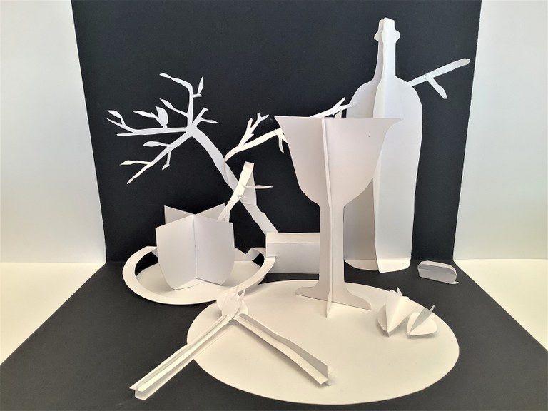 3D-Stillleben aus Papier-schülerbeispiel