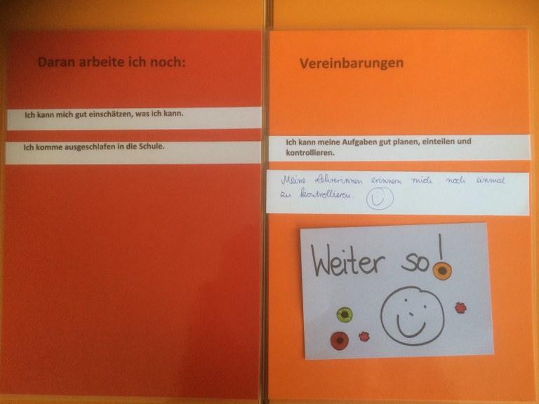 Lernentwicklungsgespräch - Selbsteinschätzung 2 - Vereinbarungen Lernentwicklungsgespräch - Selbsteinschätzung 2 - Vereinbarungen