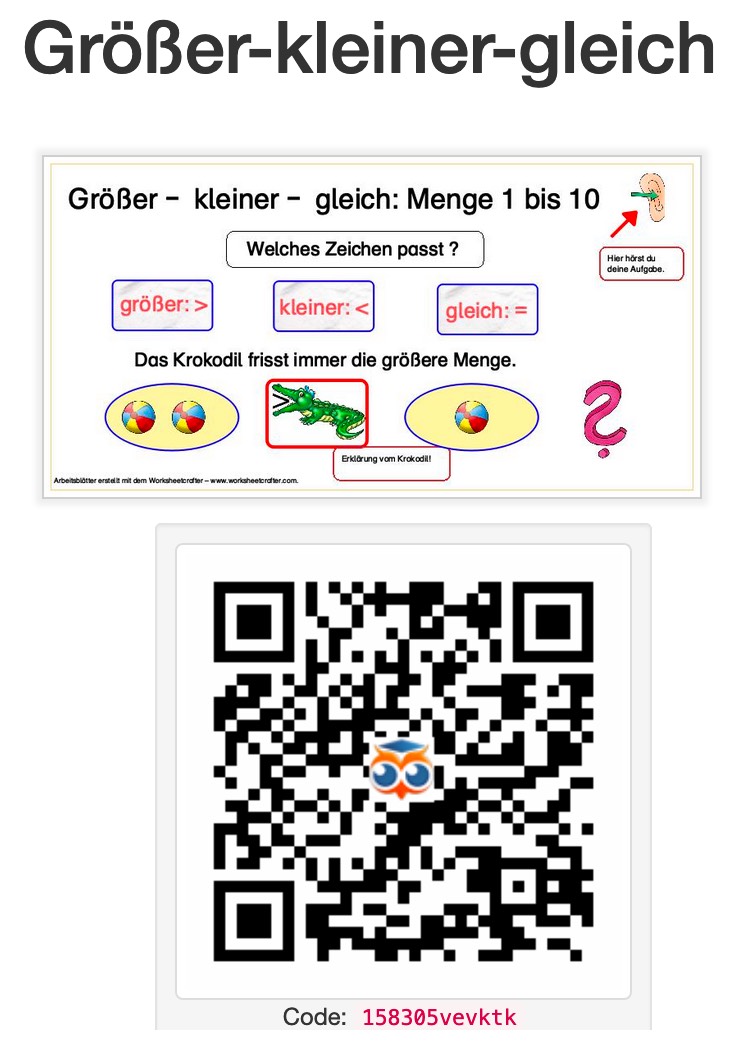 Grösser - kleiner - gleich