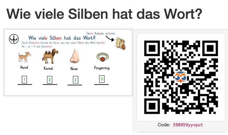 Wie viele Silben hat das Wort?