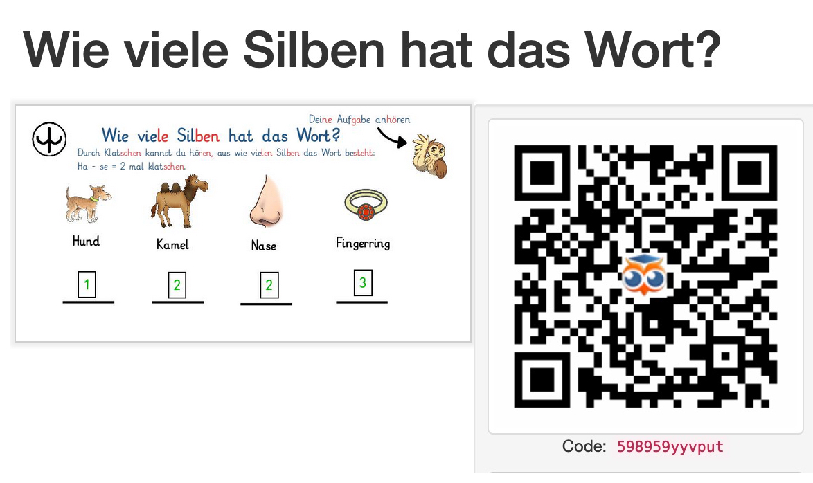 Wie viele Silben hat das Wort?