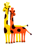 Giraffen mit langem Hals