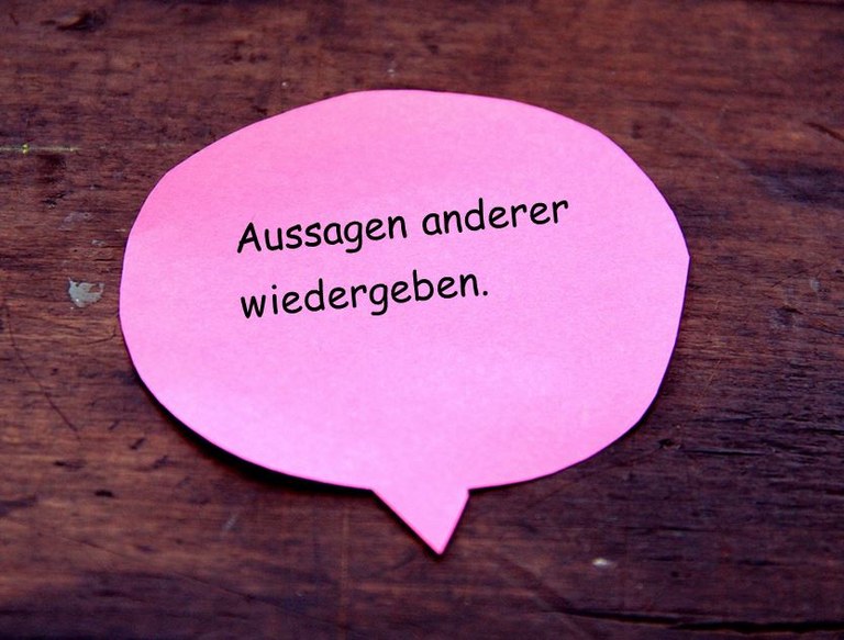 Redewiedergabe üben