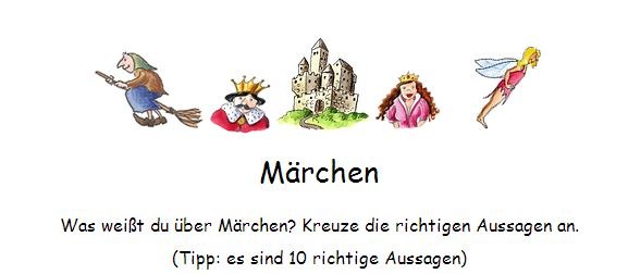 Märchenmerkmale Märchenmerkmale