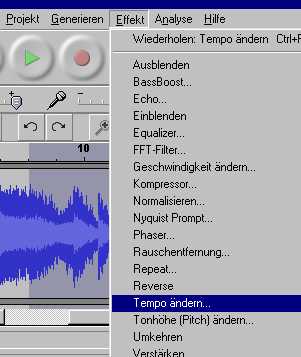 Audacity: Effekt