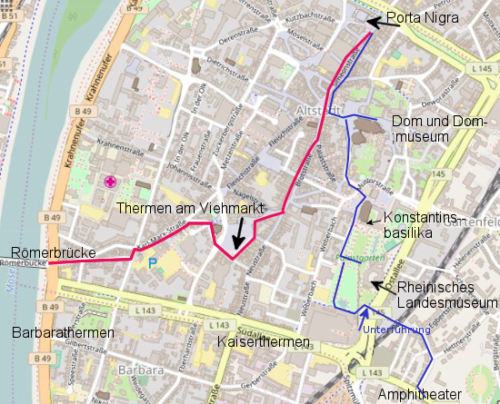 Stadtplan von Trier