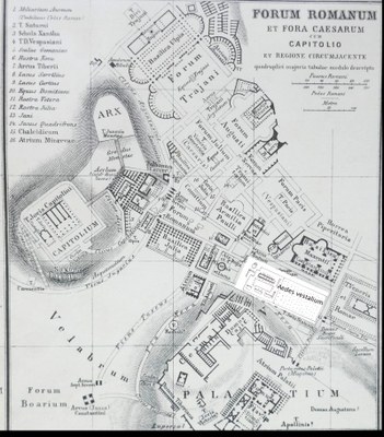 Das Forum Romanum - Karte aus dem Atlas antiquus