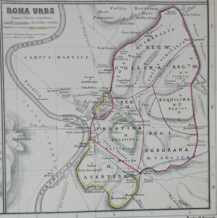 Rom: die Regionen (Atlas antiquus) kleine Datei