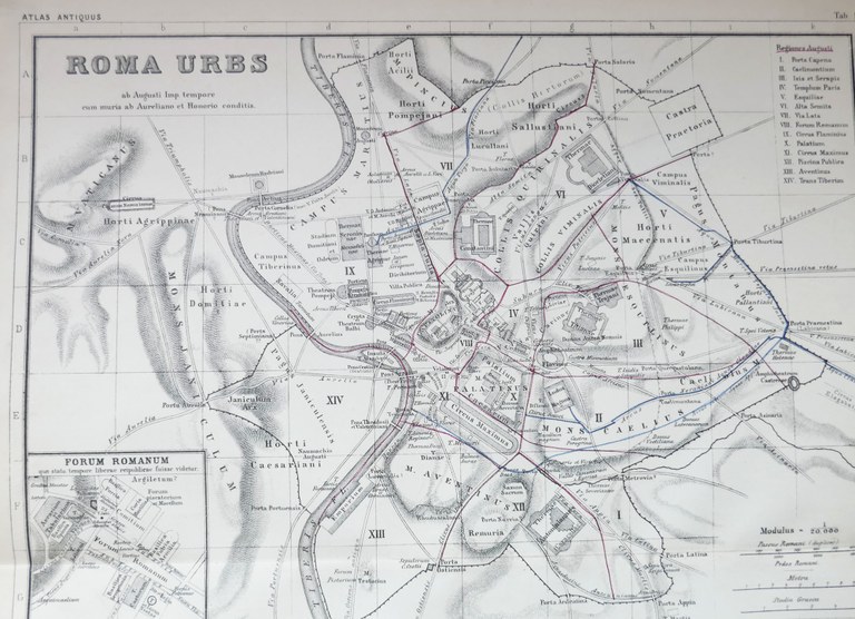 Stadtplan Rom, große Datei (Atlas antiquus)