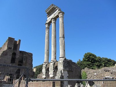 Der Tempel des Castor und Pollux