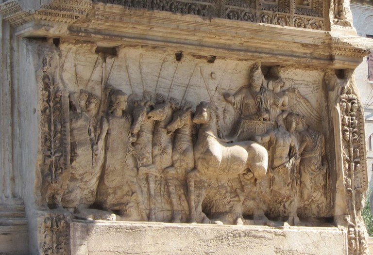 Titusbogen Relief mit Triumphzug