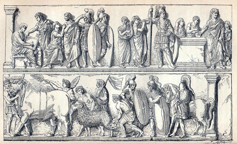Römischer Census, Relief Römischer Census, Relief