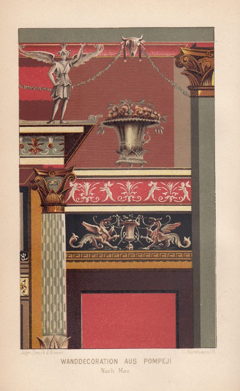 Wanddekoration aus Pompei, kleine Datei (Breite 500 px)