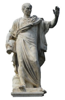 Skulptur des Staatsmanns und Redners Cicero