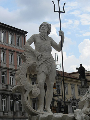Der Neptunbrunnen in Triest (Italien)