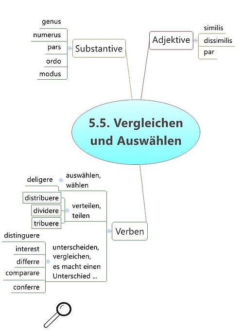 Grundwortschatz Vergleichen, Teil und Ganzes