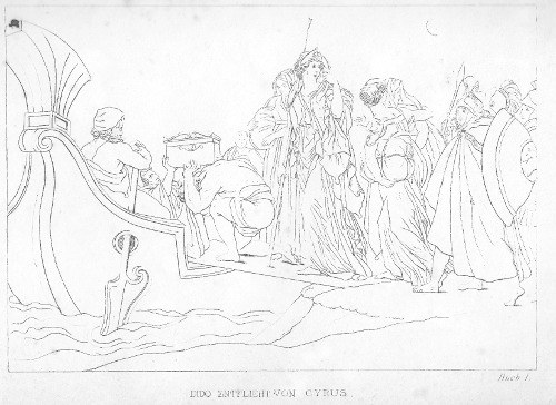 Dido entflieht von Tyrus - Vergil, Aeneis, kleines Bild Dido entflieht von Tyrus - Vergil, Aeneis, kleines Bild