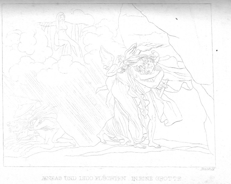 Aeneas und Dido gehen in die Grotte (großes Bild)