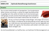 Optimale Bestellmenge bestimmen (Lernsituation) Optimale Bestellmenge bestimmen (Lernsituation)
