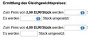 Ermittlung des Gleichgewichtspreises Ermittlung des Gleichgewichtspreises