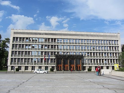 Das slowenische Parlament in Ljubljana