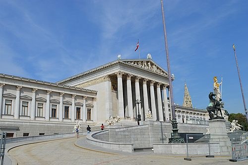 Das Parlamentsgebäude in Wien