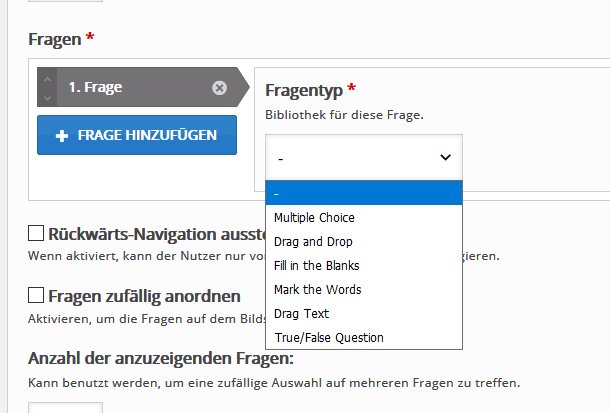 Question Set verfügbare Module